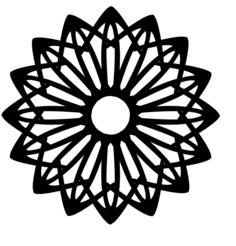 Vector image of rosette