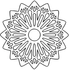 Vector illustration of rosette