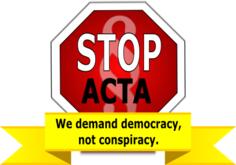 Vector clip art Stop ACTA