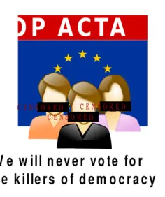 Stop ACTA vector illustration