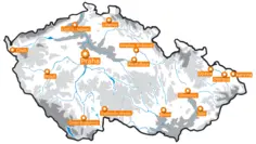 Vector map of Czech Republic