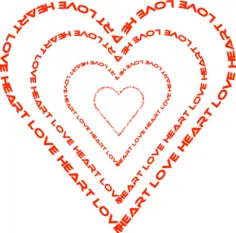 Expanding heart shape vector image