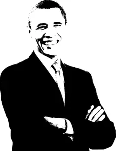 Vector clip art of Barack Obama