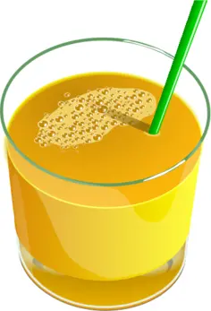 Vector image of glass of juice