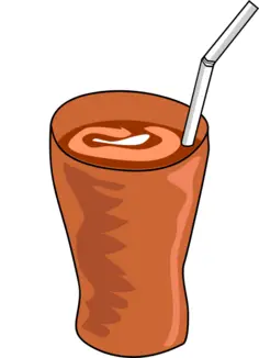 Drink in a glass vector image