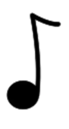 Vector image of eighth note