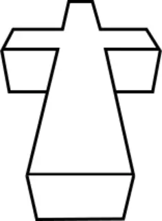 3D cross vector drawing