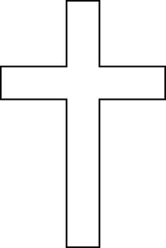 Vector image of white cross