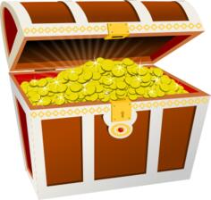 Treasure chest vector graphics
