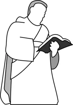 Vector drawing of Christian deacon