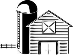 Small farm vector drawing