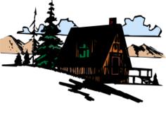 Mountain cottage image