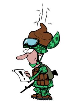 Soldier with orders vector image