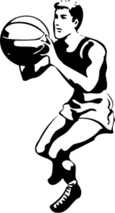 Basketball player vector clip art
