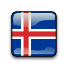 Iceland flag button