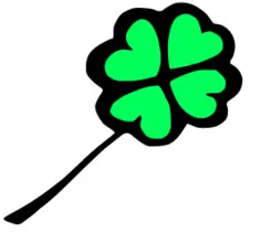 Clover with four leafs vector