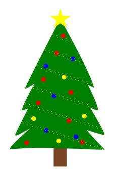 Christmas tree with lights