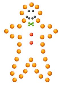 Gingerbread Man in Lights Vector