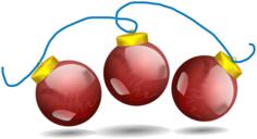 Christmas balls vector decoration