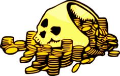 Skull and Money Vector