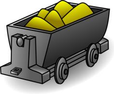 Gold lorry vector image