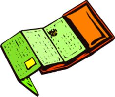 Wallet vector clip art image