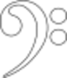 Bass clef vector graphics