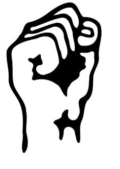 A raised fist vector graphics