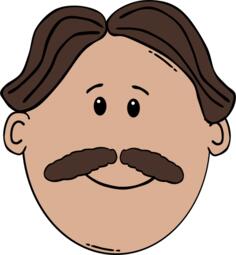 Man with mustache vector