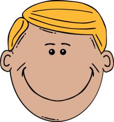 Vector image of a blonde man