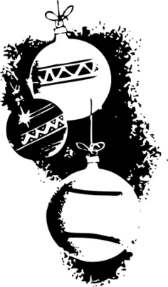 Black and white vector ornaments