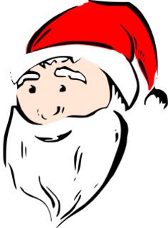 Santa face vector