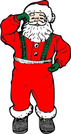 Dancing Santa Vector Art