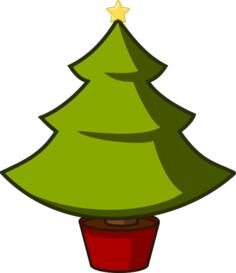 Christmas tree vector clip art