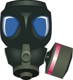 Gas mask vector image