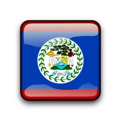 Belize vector flag button