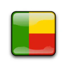 Benin vector flag button