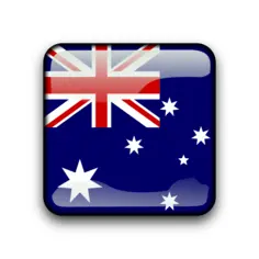 Australia vector flag button