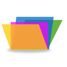 Vector image of colorful computer folder icon