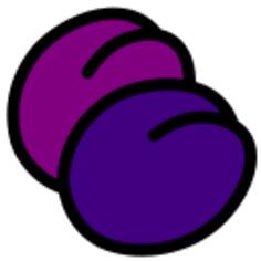 Plum fruit icon vector drawing