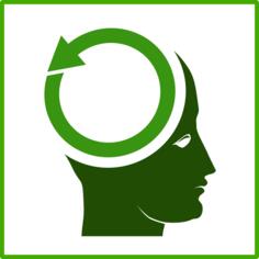 Eco think vector icon