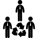 Recycling businessmen