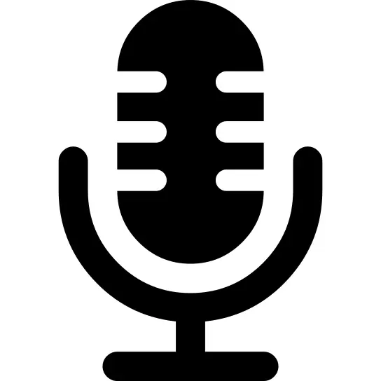 Microphone voice interface symbol