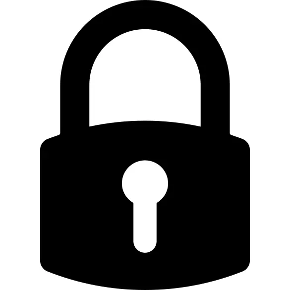 Lock padlock symbol for security interface