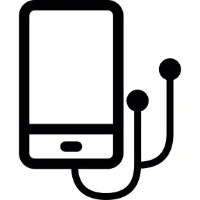 Smartphone with headphones