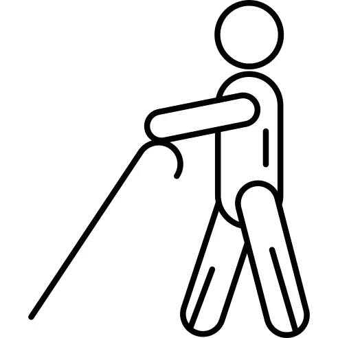 Blindman with Cane