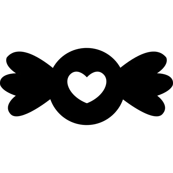 Candy shape with a heart