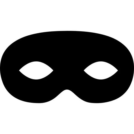 Carnival mask black rounded shape