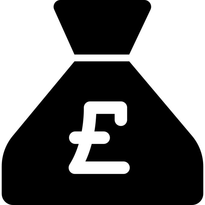 Pounds money bag