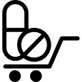 Pharmaceutical delivery symbol with drugs